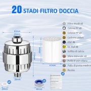 AquoCare™ Filtro doccia rimuovi cloro, calcare e metalli pesanti
